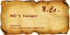 Mát Csongor névjegykártya
